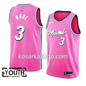 Dres Miami Heat Dwyane Wade 3 Nike 2018-19 Ružičasta Swingman - Dječji